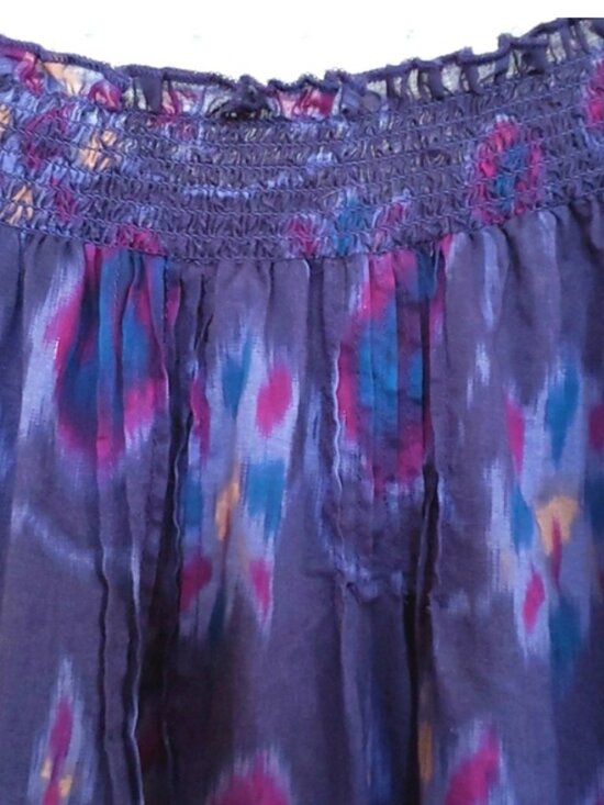 Lucky Brand Tops - LUCKY BRAND cotton ikat print summer top L